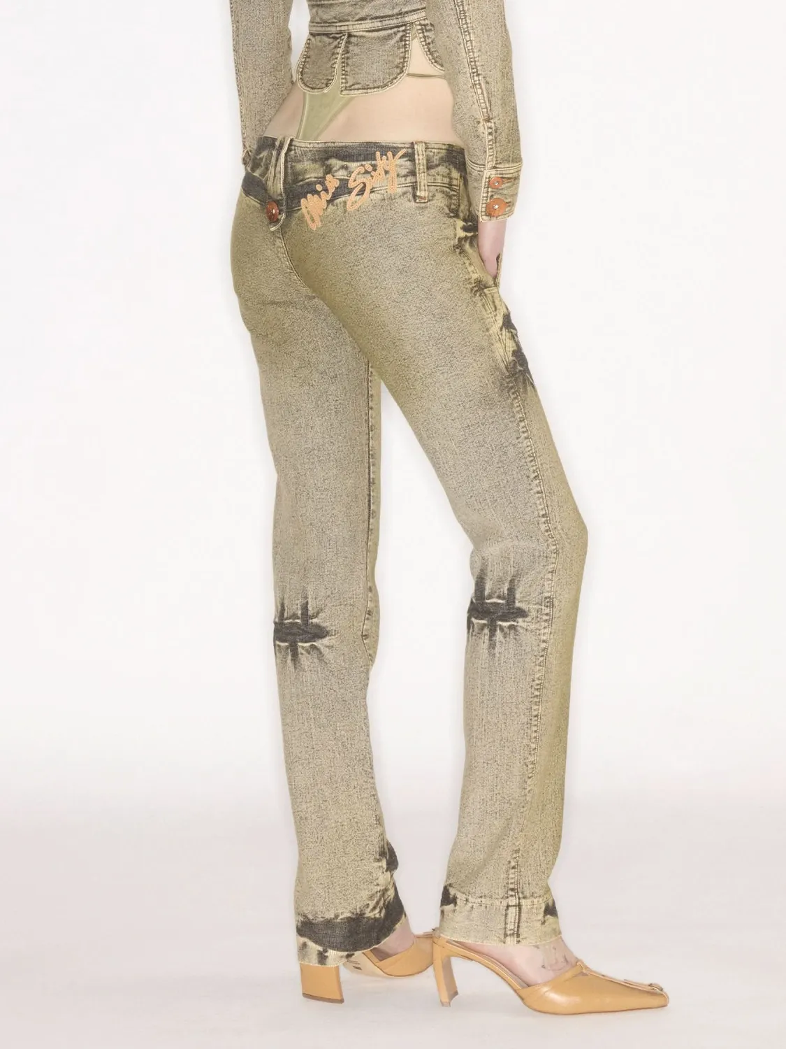 Miss Sixty KNWLS Tie-Dye Jeans olivengrøn