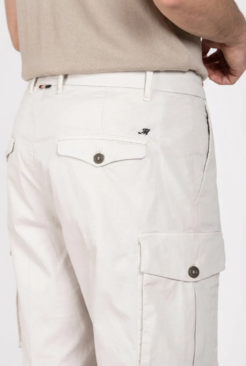 Mason's Cargo bermudashorts hvid relaxed fit