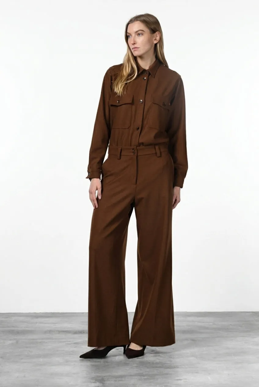 Mason's New York Wide Elax chino lysebrun wide leg dame