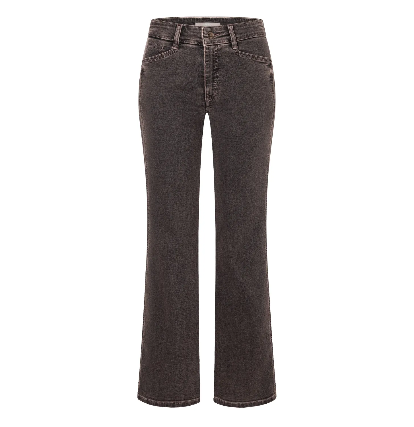 MAC Laura seam flare damejeans brun stretch
