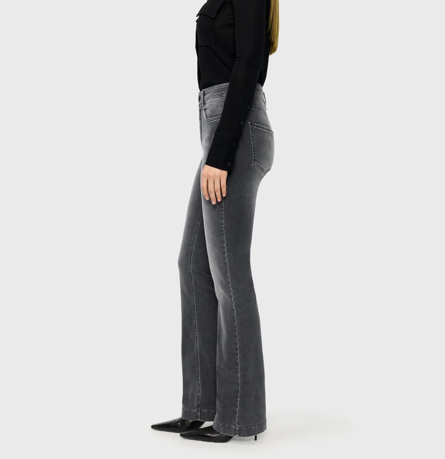 MAC Dream Boot authentic bootcut jeans grå stretch