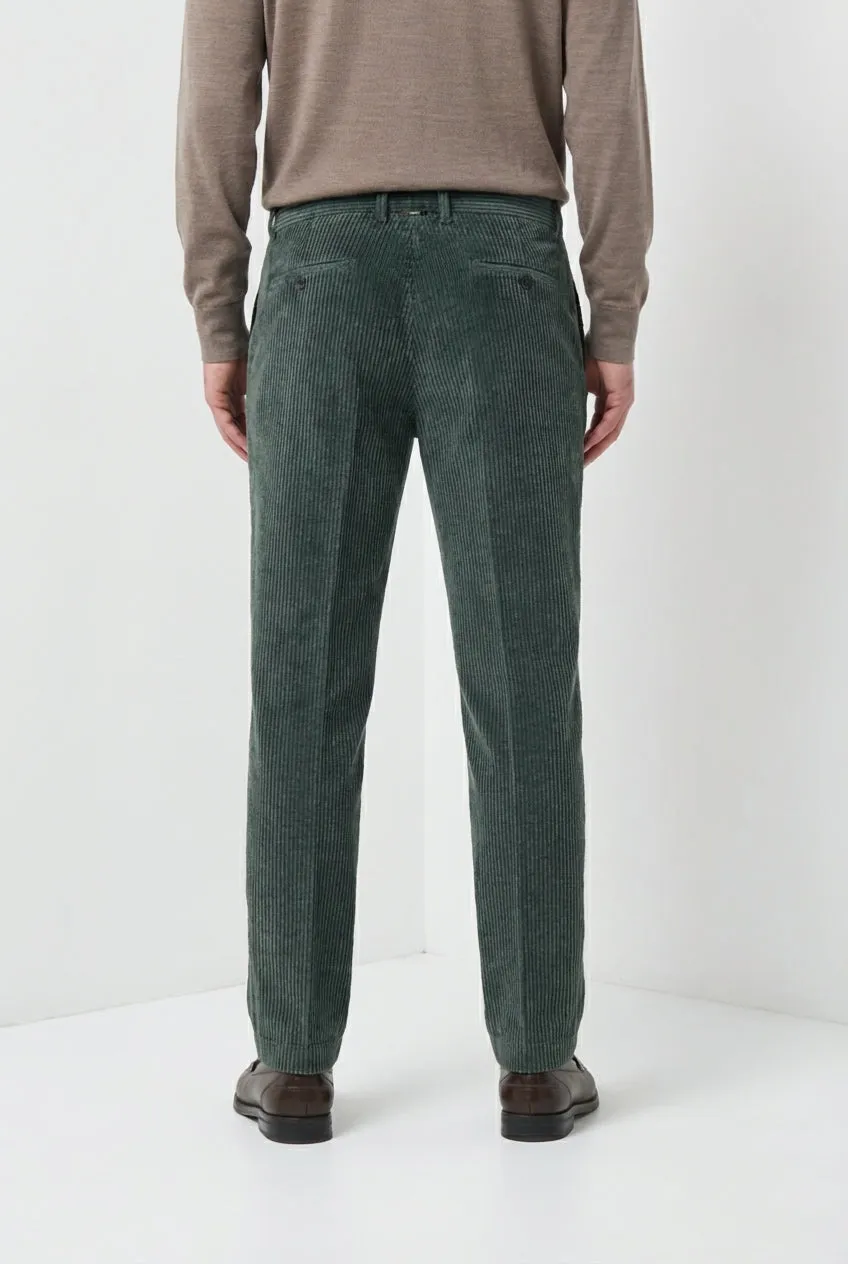 Mason's Paris chinos mørkegrøn carrot bred fløjl