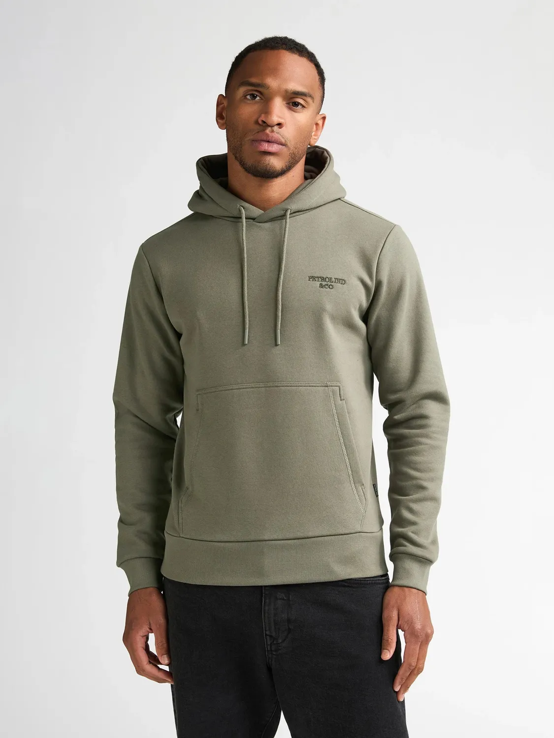 Petrol Industries Redwood hoodie Royal Navy børstet bomuld