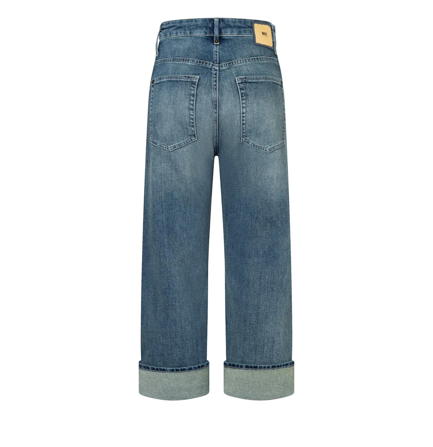 MAC Baggy straight cropped jeans blå comfort