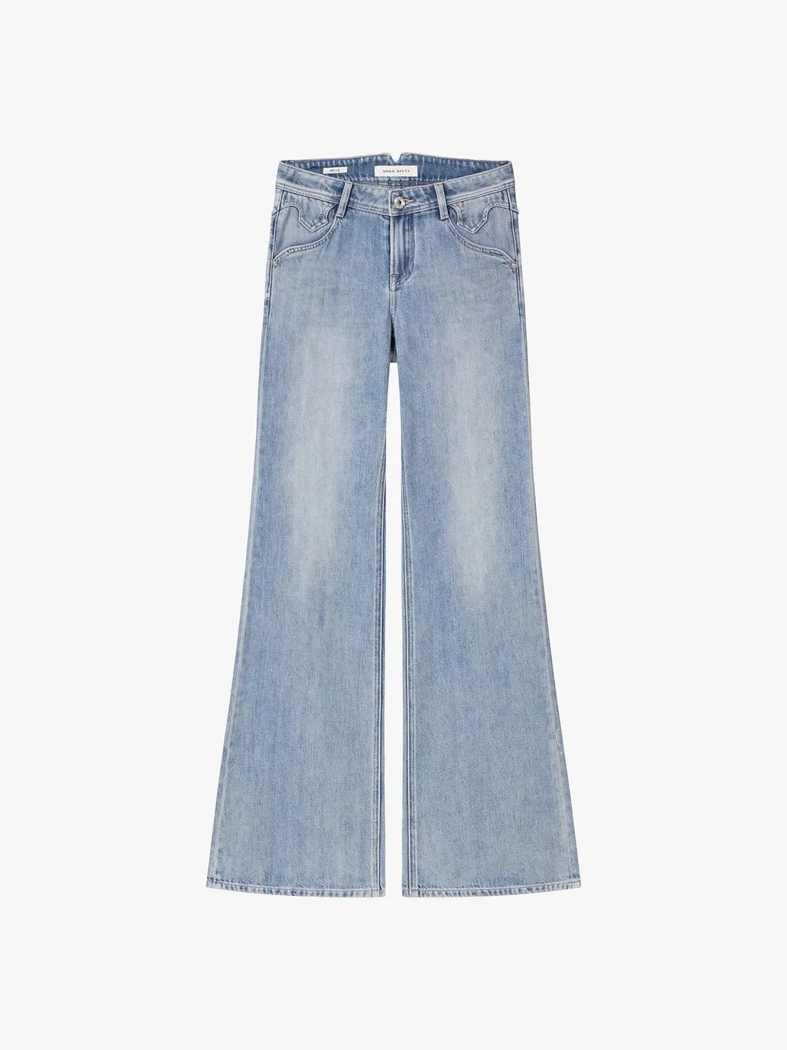 Miss Sixty Bella flare jeans middle blue høj stretch