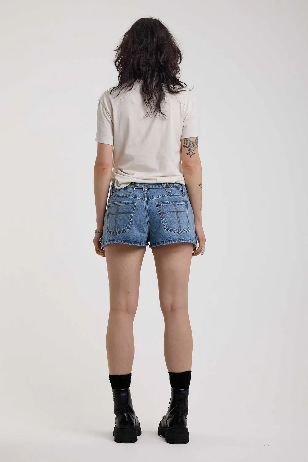 THE RAGGED PRIEST Ride denimshorts mini mellemblå