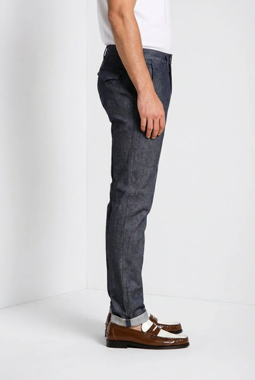 Mason's Milano chino bukser mørkeblå denim extra slim