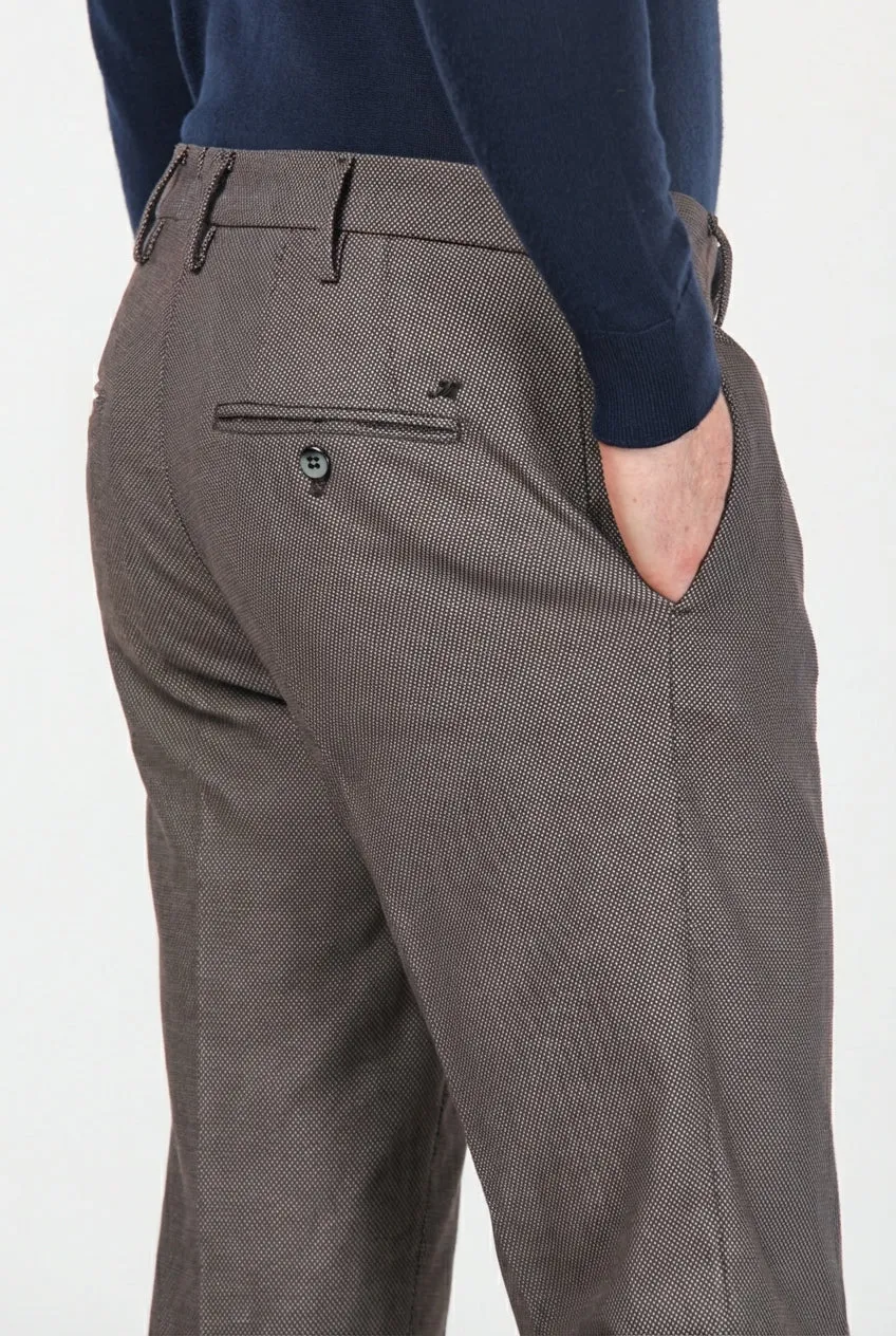 Mason's New York chino bukser mørkebrun birdseye
