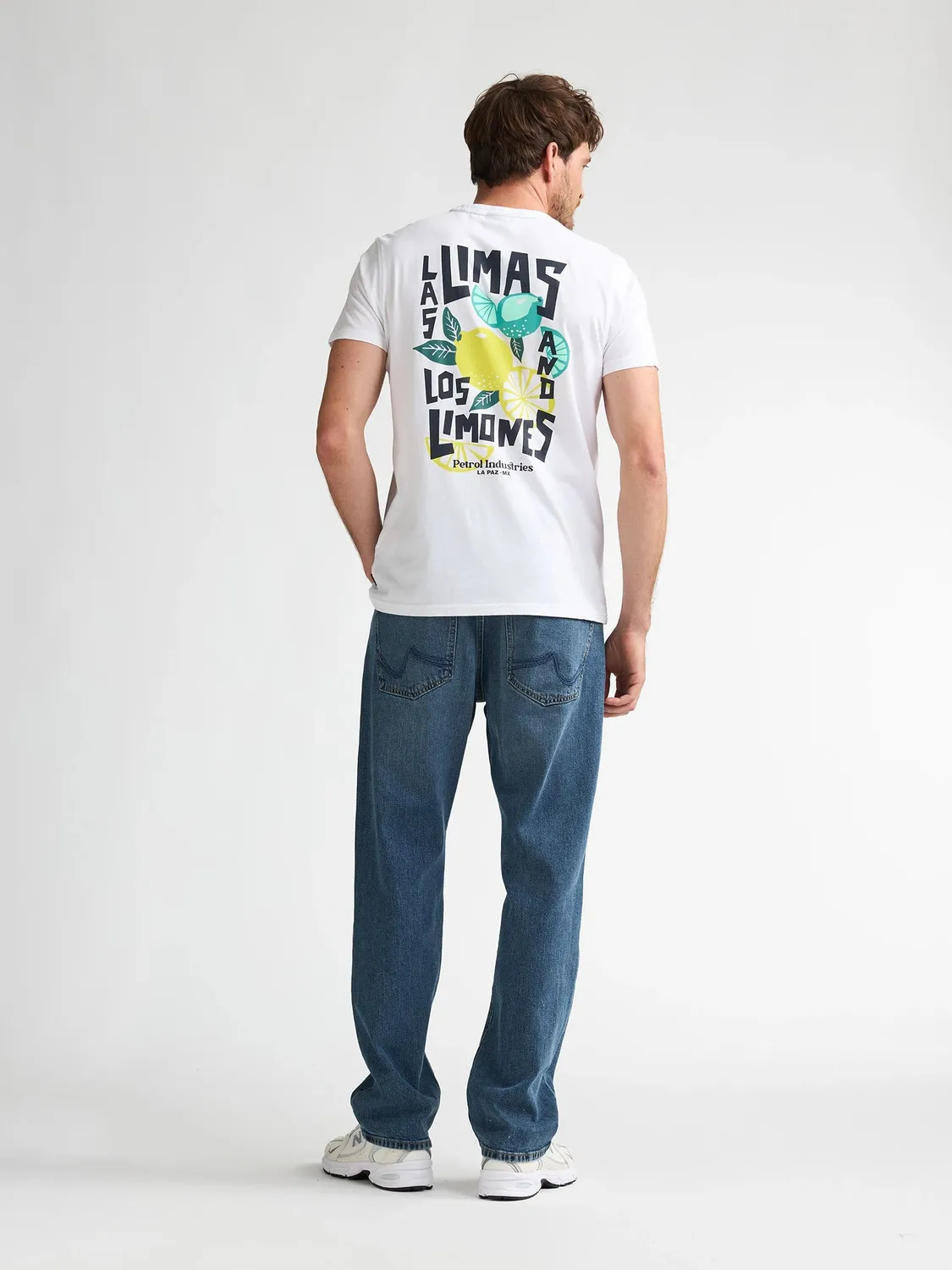 Petrol Industries Cosmos Azul t-shirt rygprint jersey