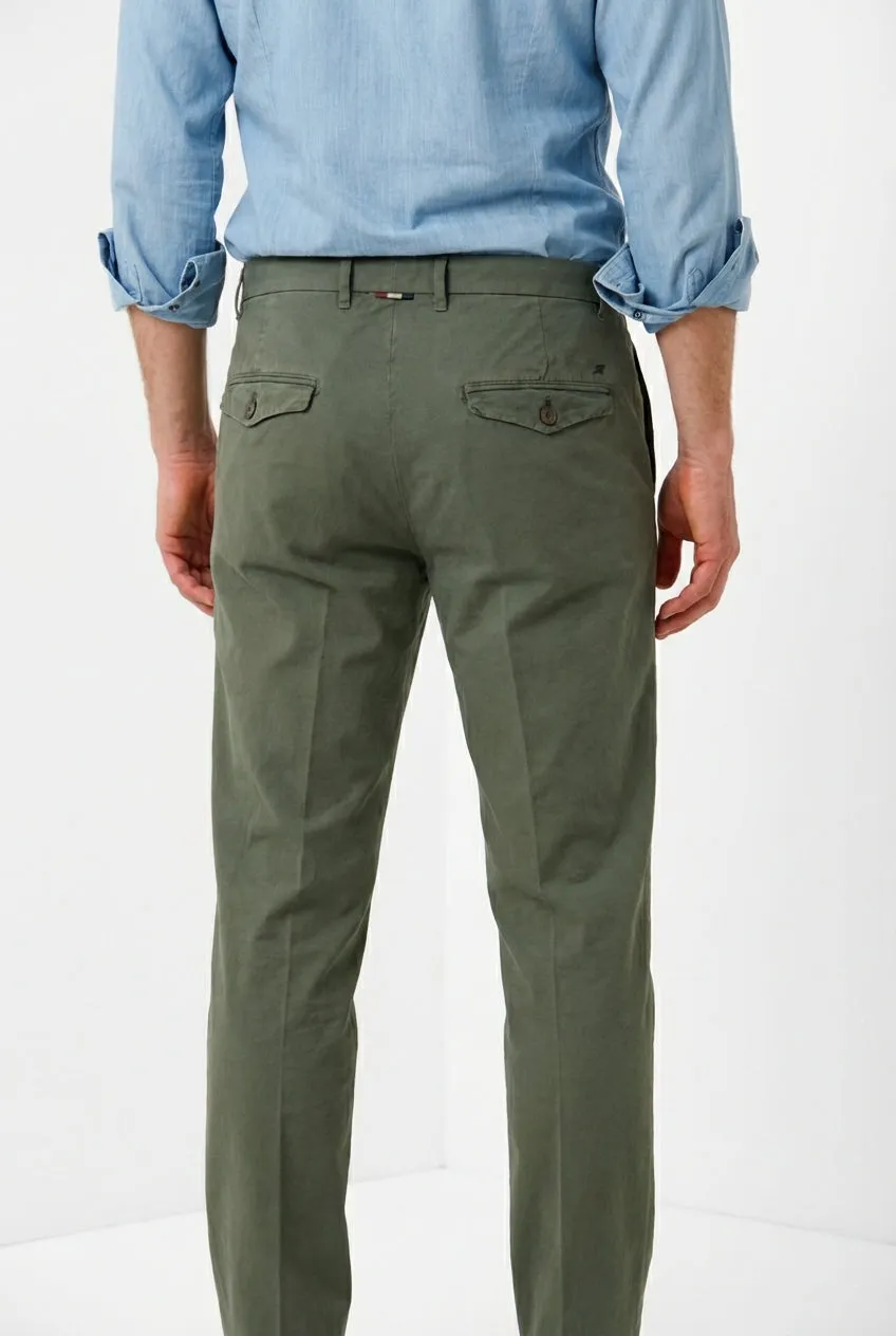 Mason's Boston Chinos herre mørkegrøn relaxed