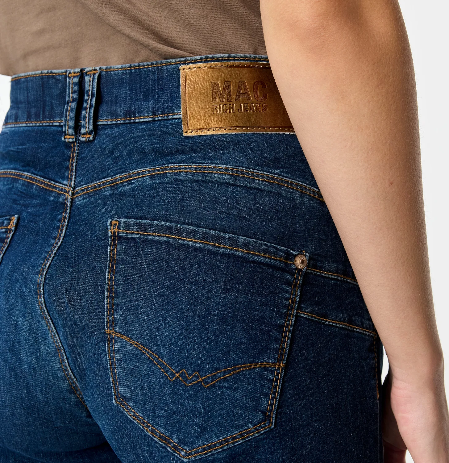MAC Rich Palazzo jeans mørkeblå wide sommendenim