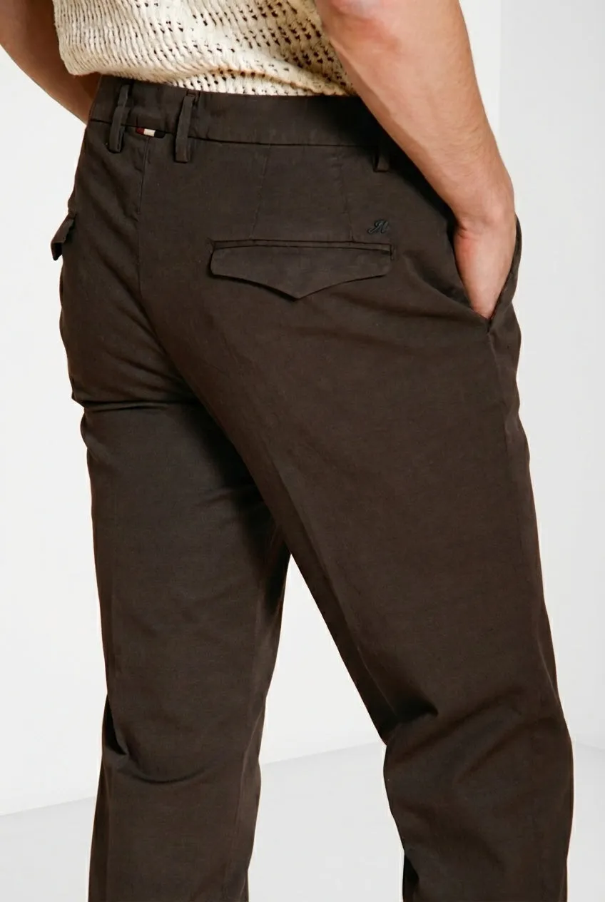Mason's Torino City Icon Flex herre chinos brun slim hør