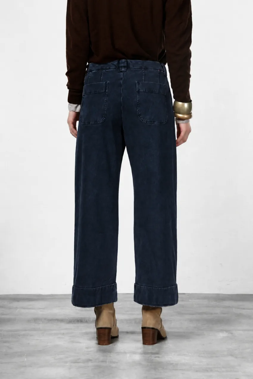 Mason's New York Studio Crop chinos mørkeblå straight