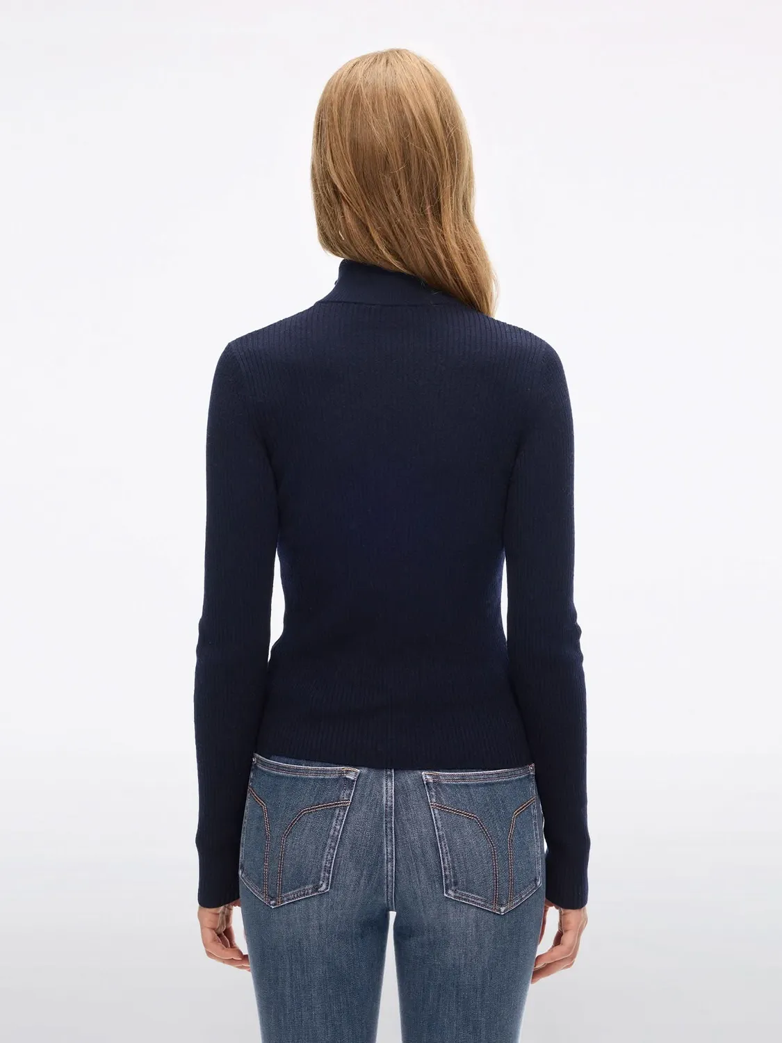 Miss Sixty Panelled cardigan armygrøn – uldblend med lynlås
