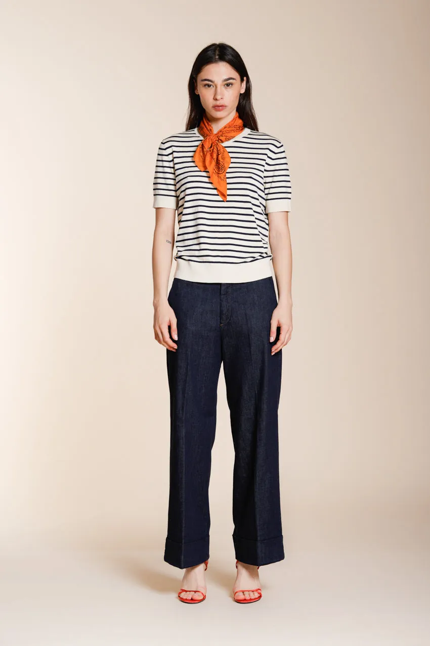 Mason's New York Cropped City chino navy denim
