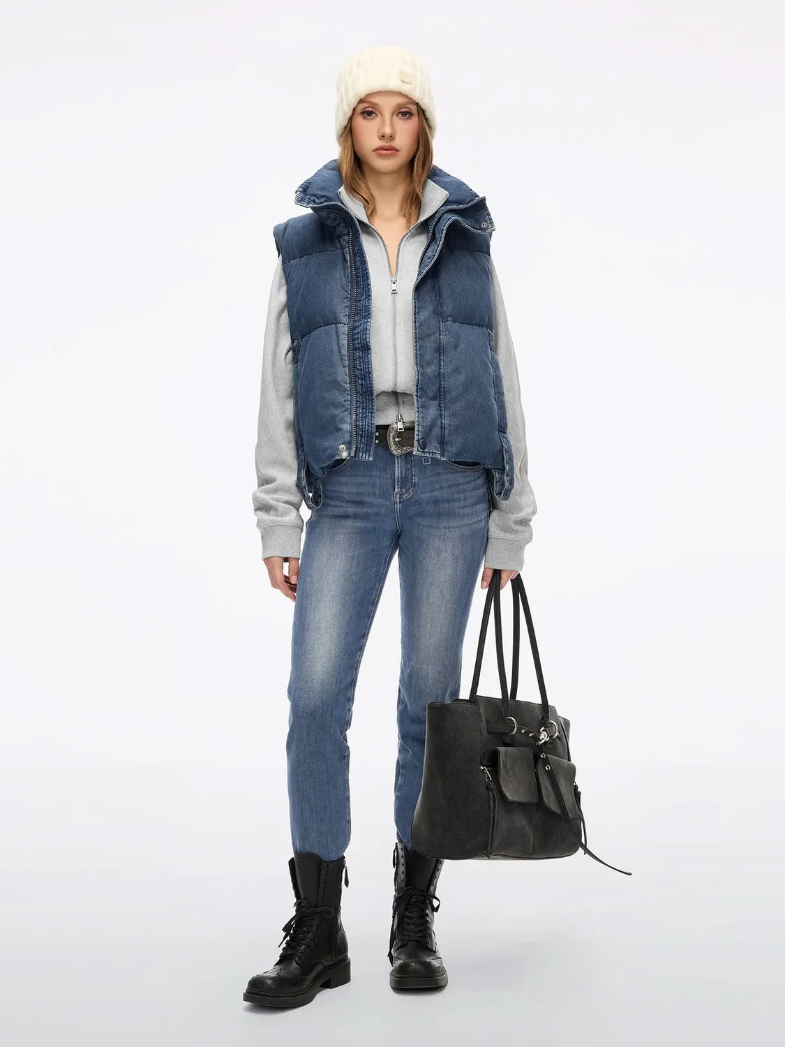 Miss Sixty Double-Button skinny jeans mørkeblå stretch