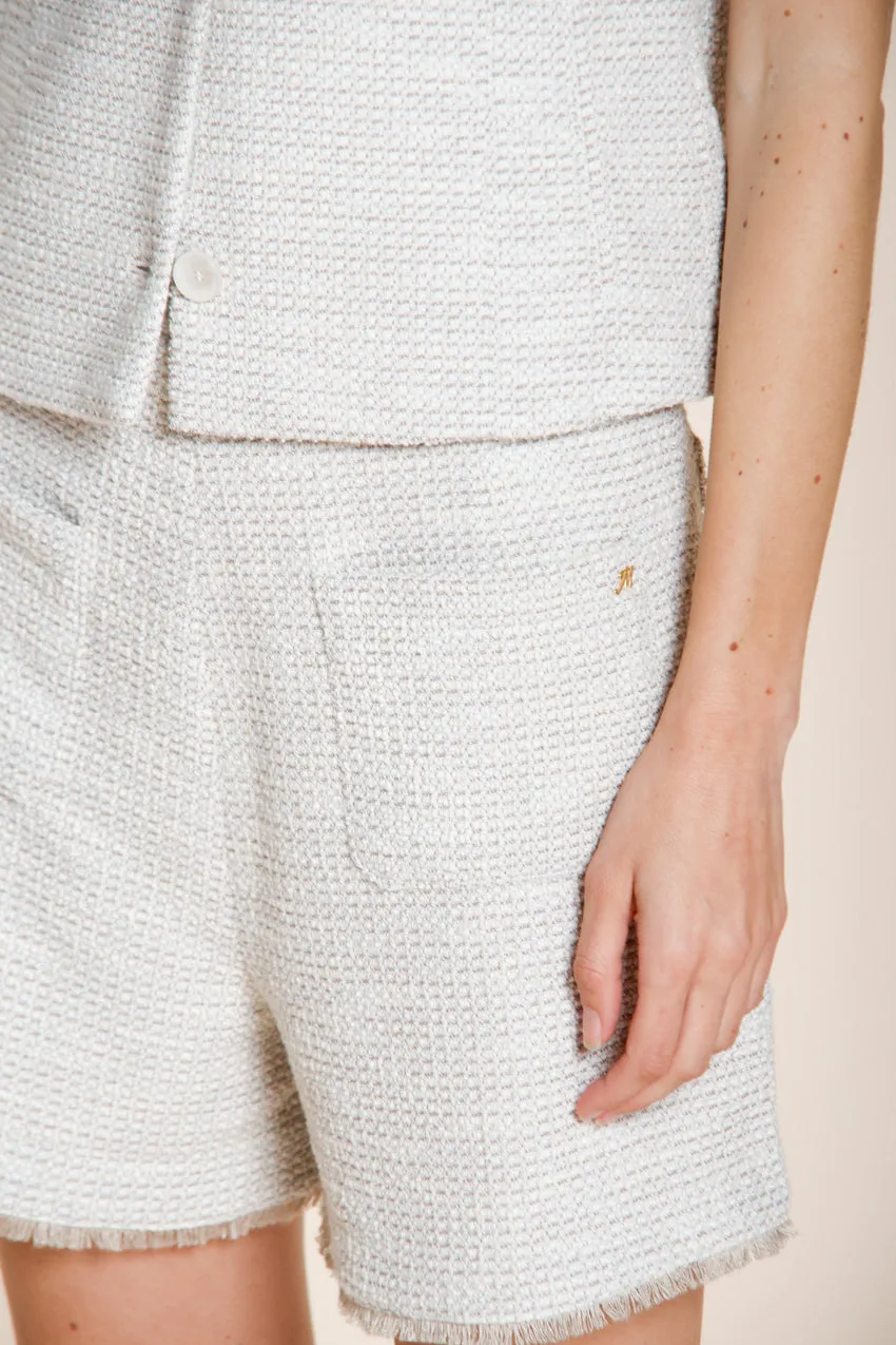Mason's Jolie chino bermuda creme relaxed fit jersey