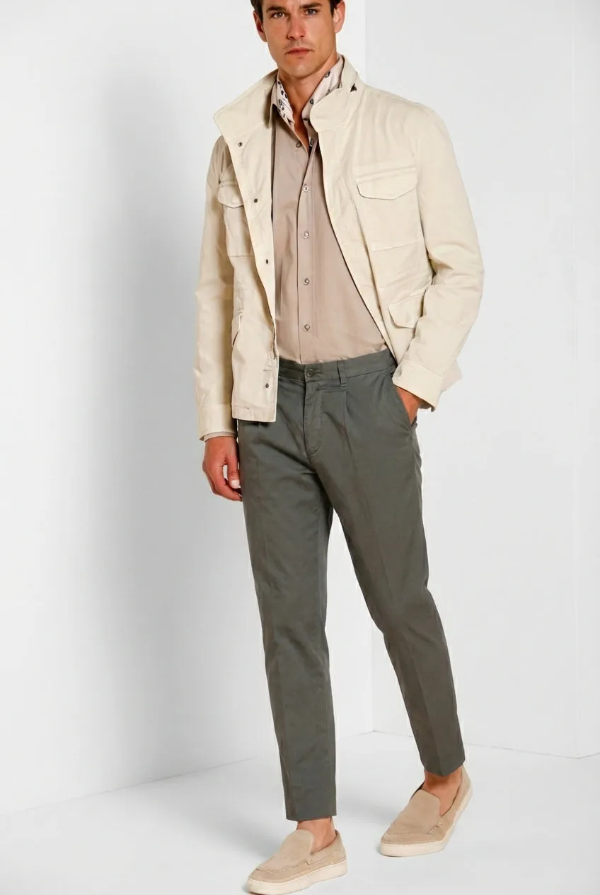 Mason's Pinces chinos militærgrøn relaxed gabardine