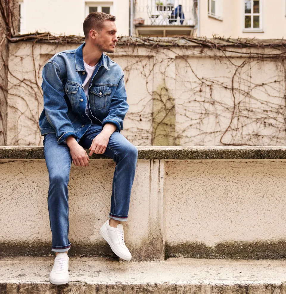 MAC Jog'n Jeans modern fit joggingjeans mørkeblå