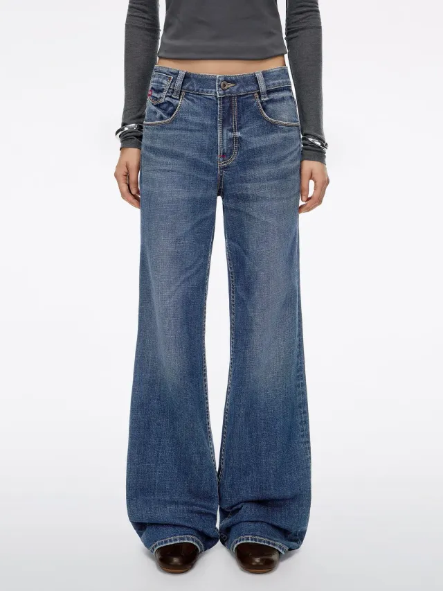 Miss Sixty Montana flare jeans mørkeblå – stretch mellemtalje