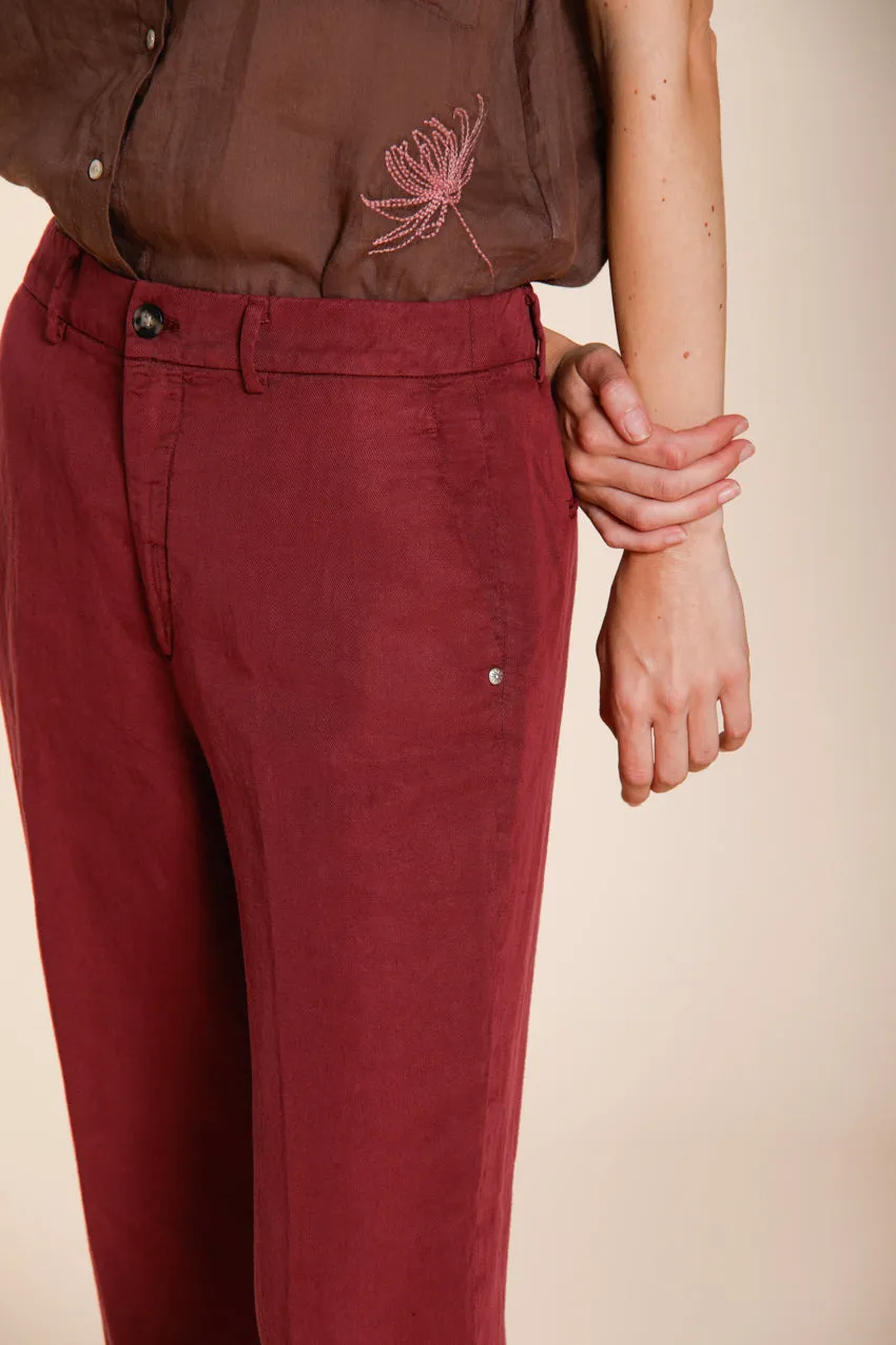 Mason's Linda Summer chinos bordeaux relaxed hør