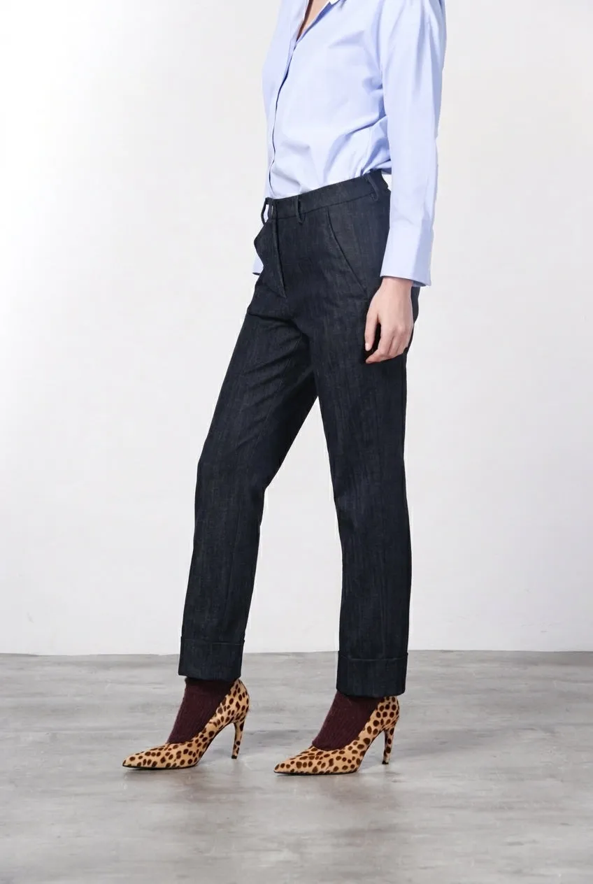 Mason's New York Carrot chinos navy stretch denim