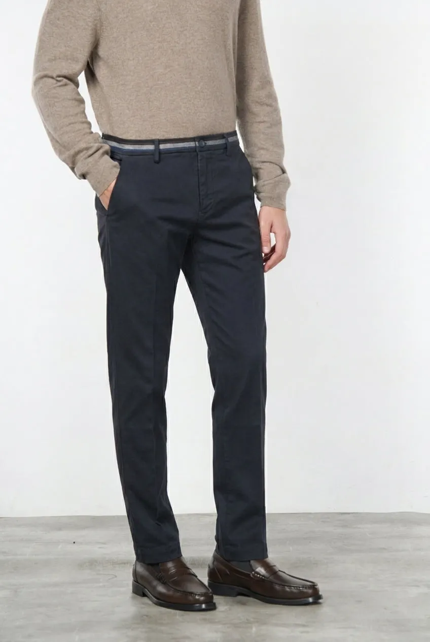 Mason's Torino Winter chinos slim natblå gabardine