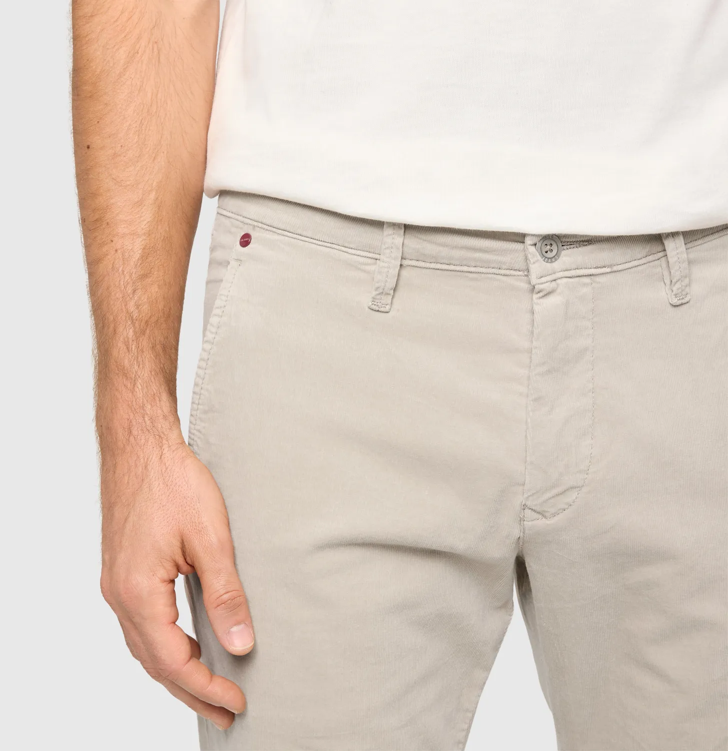 MAC Driver Pants fløjl beige stretch