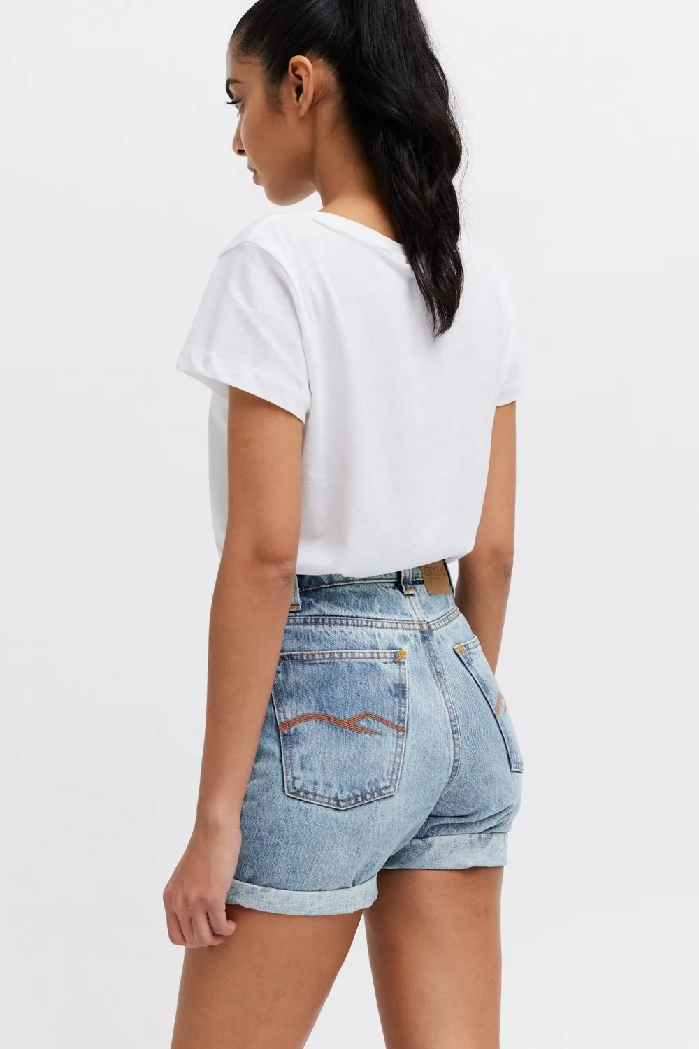 Organsk Oxygen Shorts (B) denimshorts lys vask højtaljede