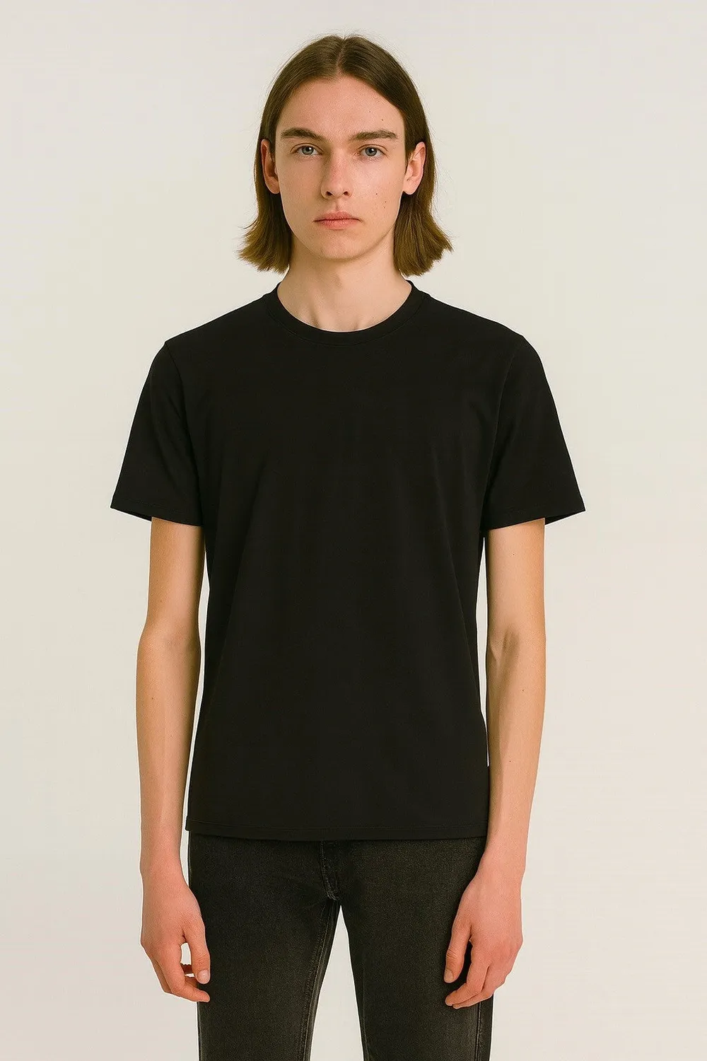 Organsk Classic Organic Tee t-shirt sort – bomuld