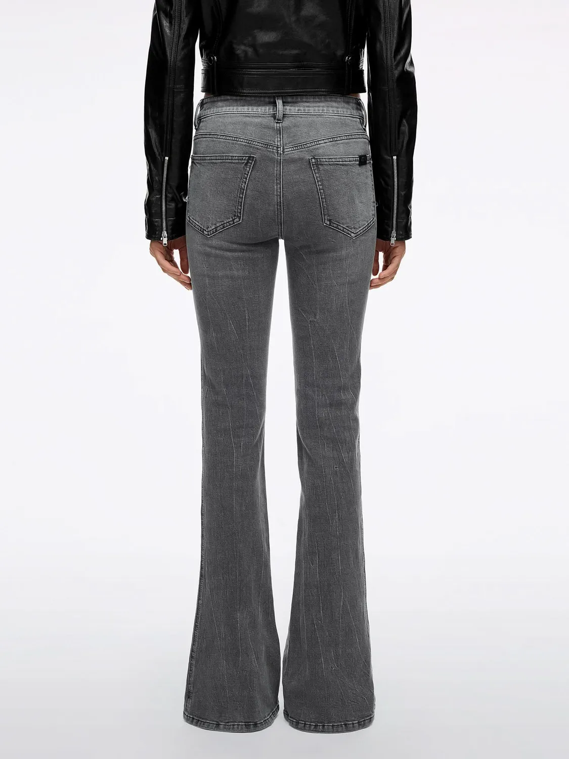 Miss Sixty Rhinestone Flare jeans black fog flare