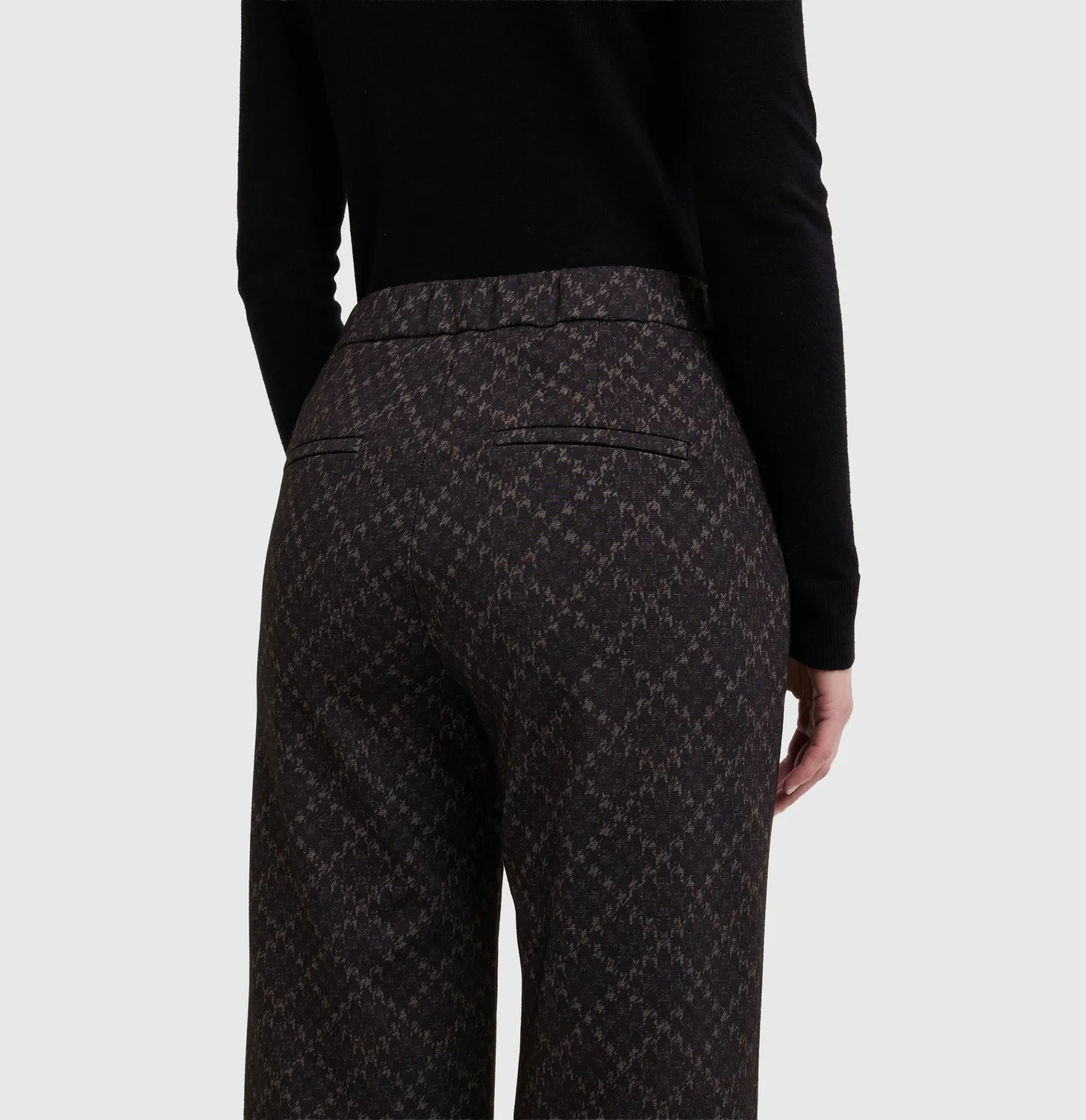 MAC Chiara Cropped bukser sort wide fit jersey