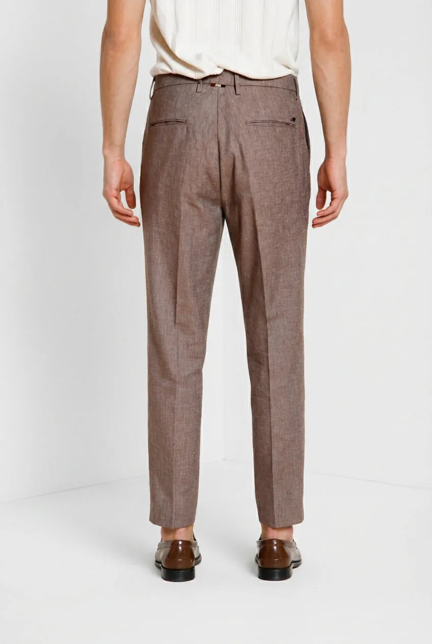 Mason's Boston chinos taupe relaxed hørblanding