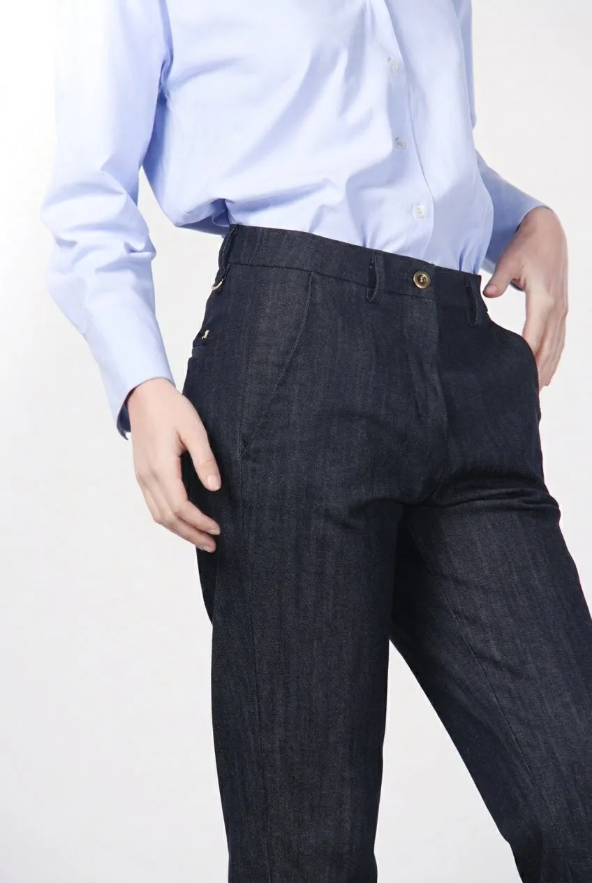 Mason's New York Carrot chinos navy stretch denim