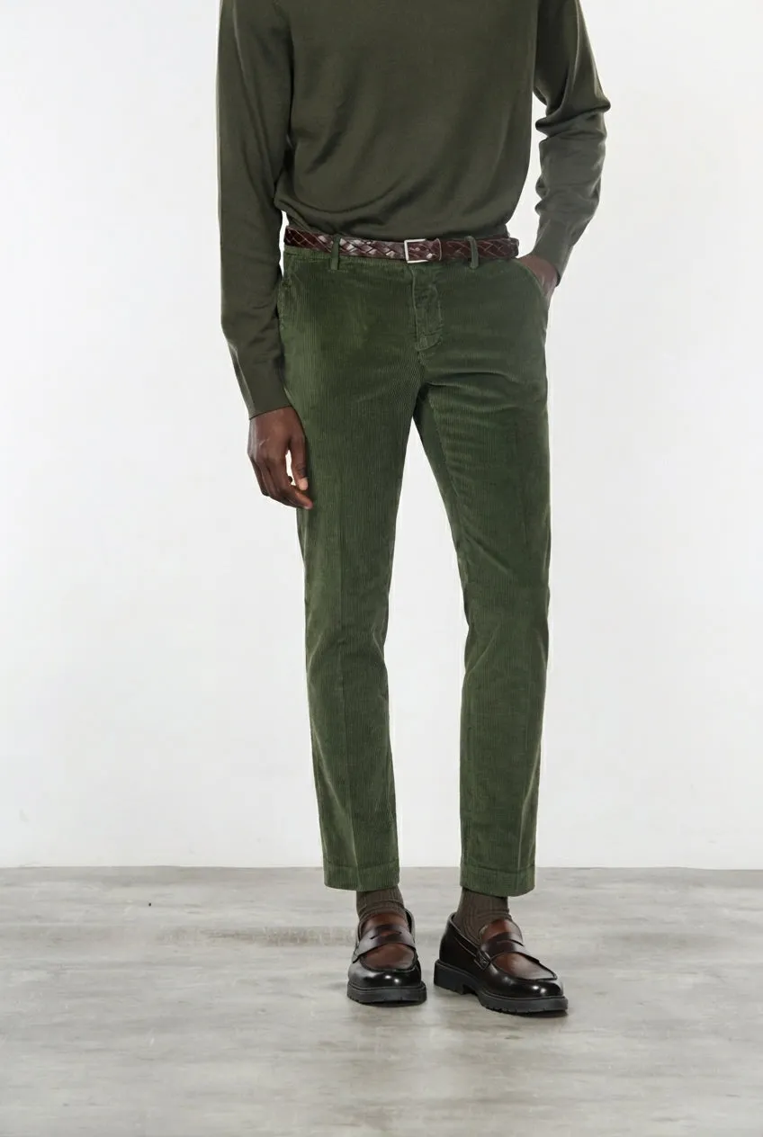 Mason's Milano chinos extra slim skovgrøn fløjl
