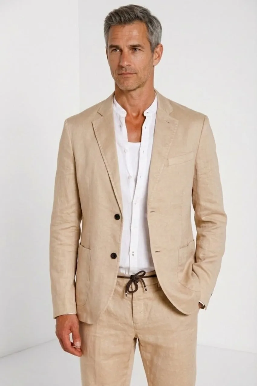 Mason's Da Vinci blazer lys beige hørblanding