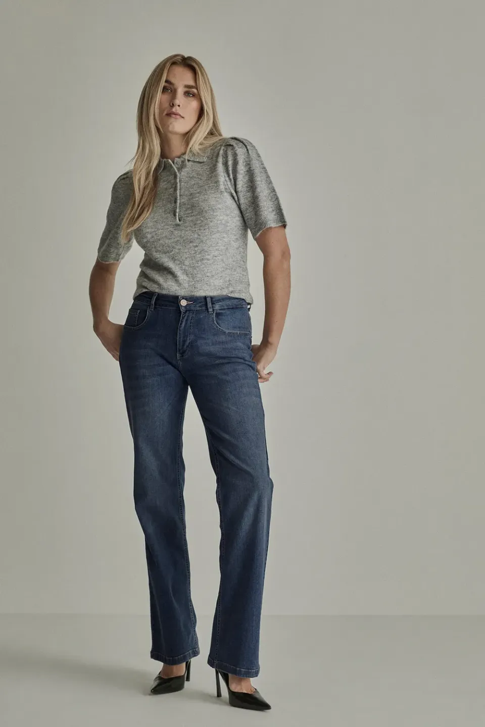 Para Mi Jeans Eve jeans Used Air Blue wide