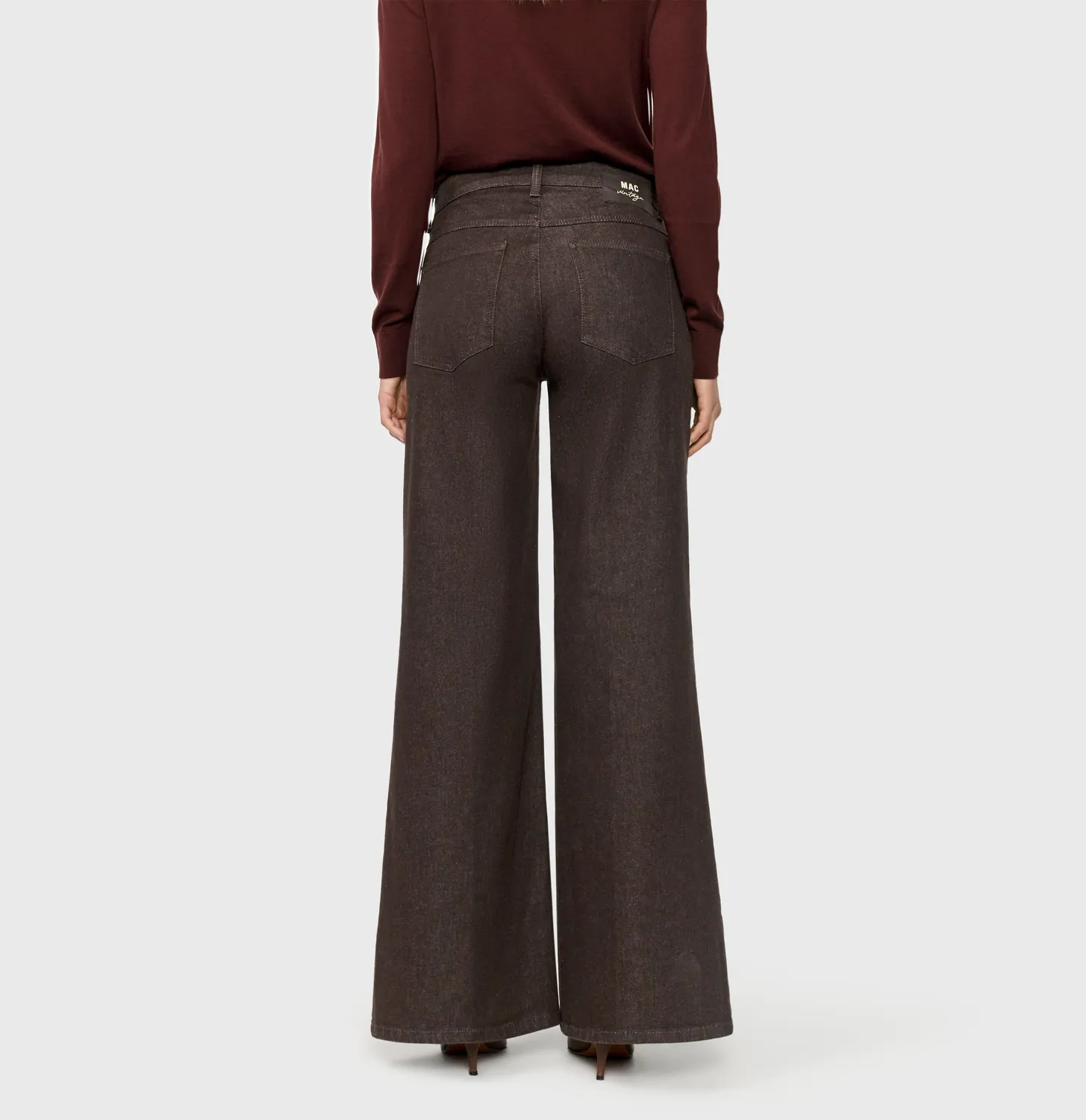MAC Wide Flare 5239-90-0333 jeans brun wide fit