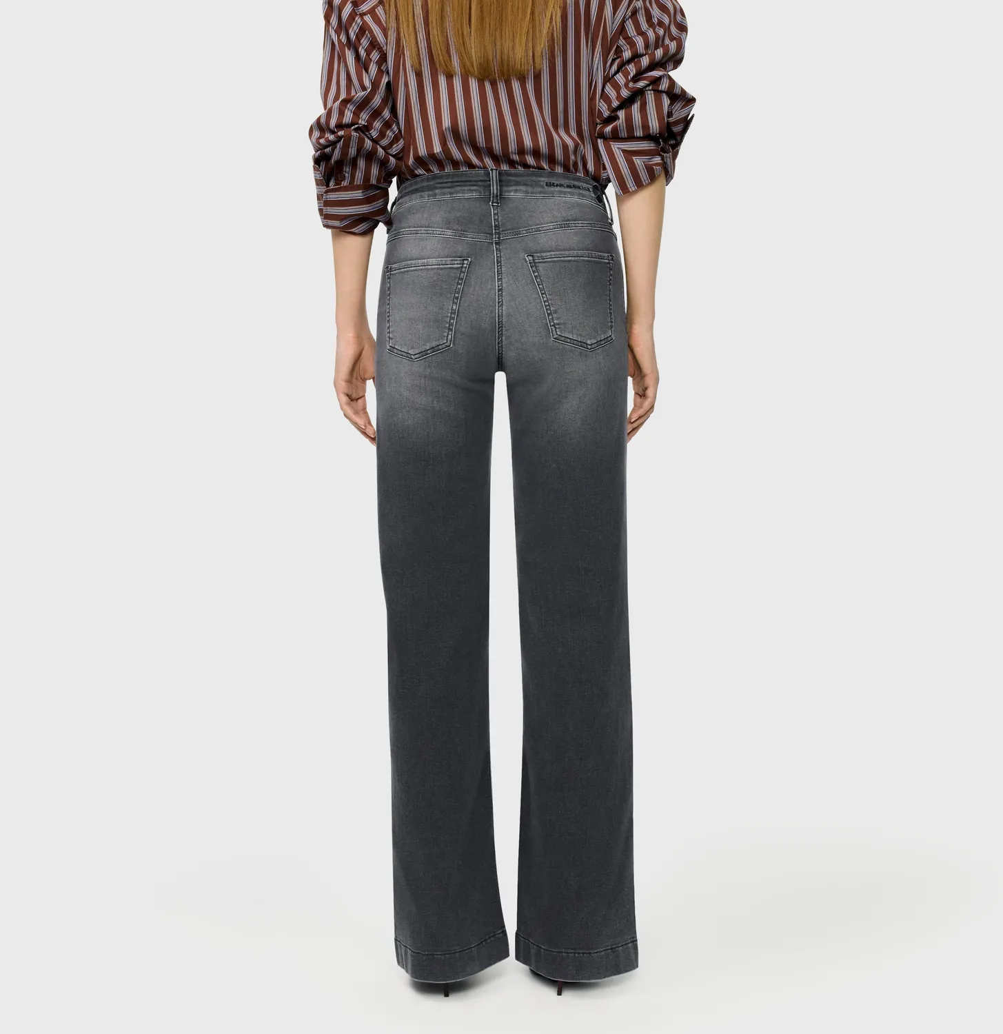 MAC Dream Wide Authentic jeans wide fit grå stretch