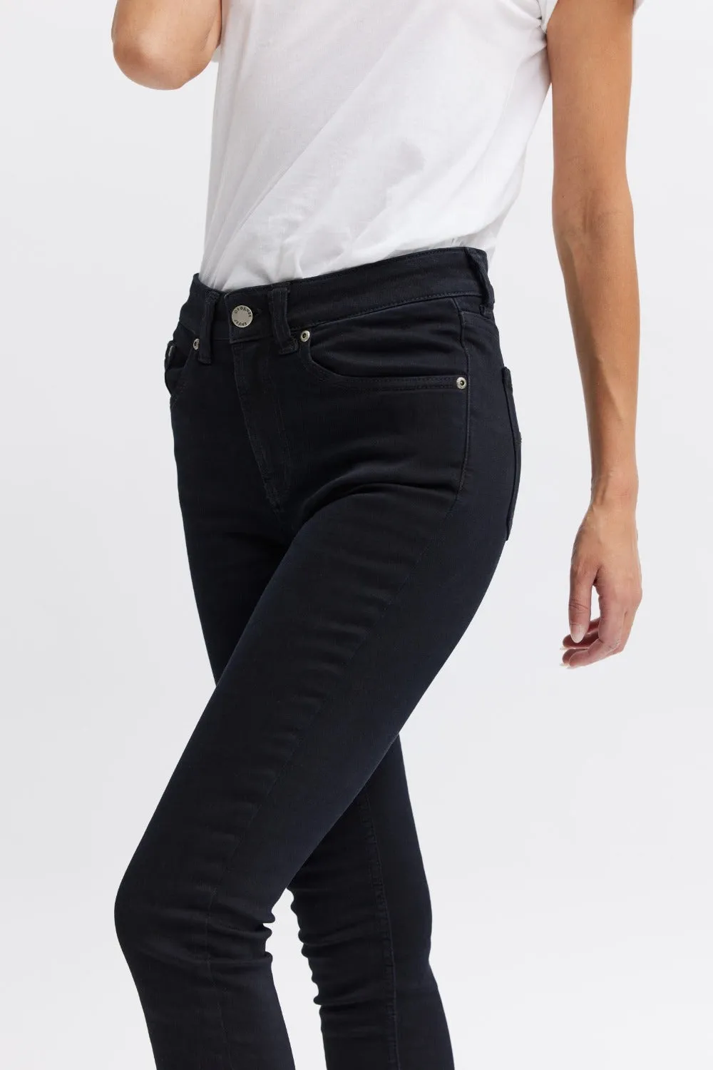 Organsk Breeze Black Sapphire jeans sort stretch