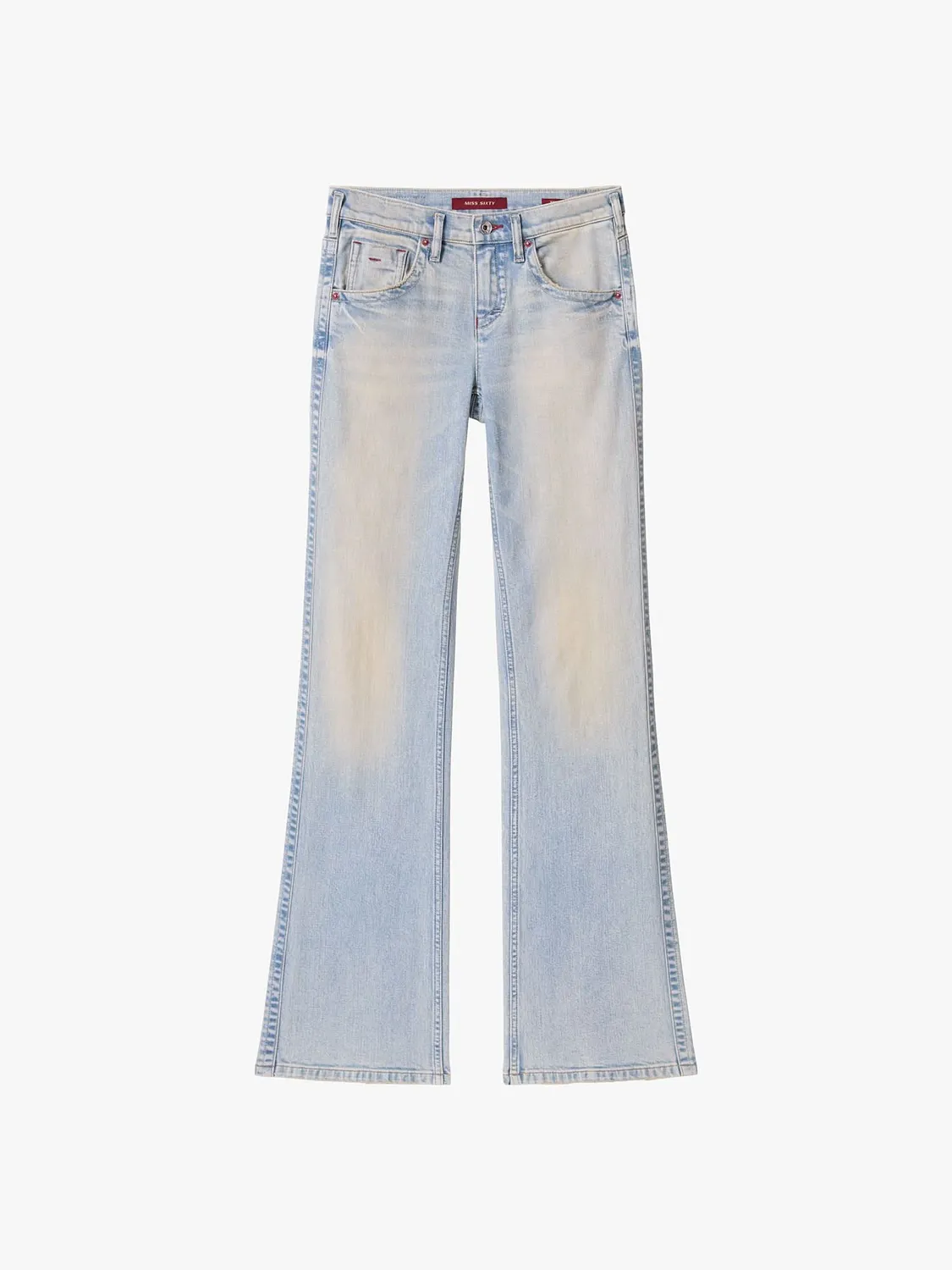 Miss Sixty Tommy Mid-Rise Flare jeans lyseblå stretch