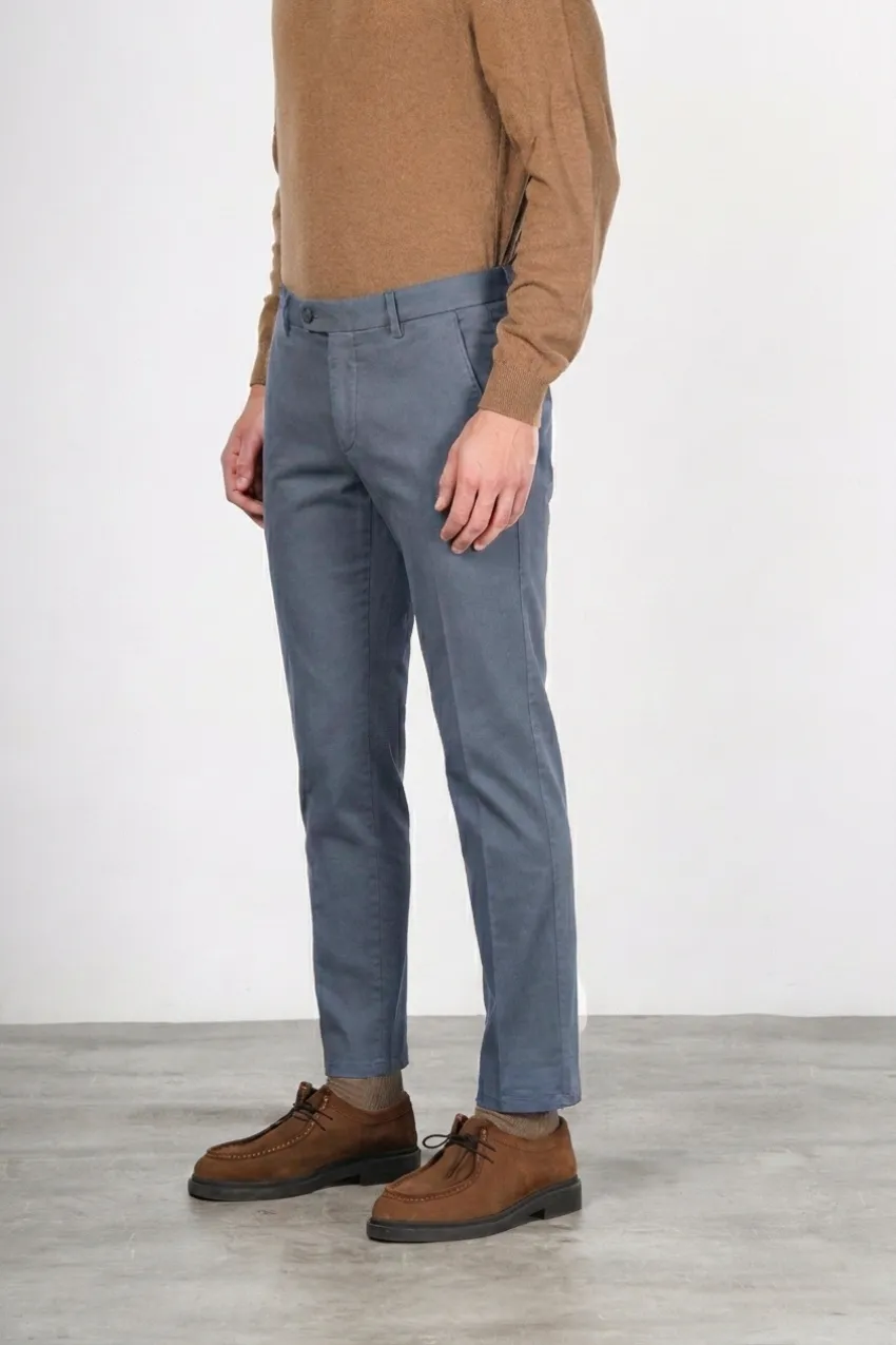 Mason's Torino Flex chino bukser blå slim satin