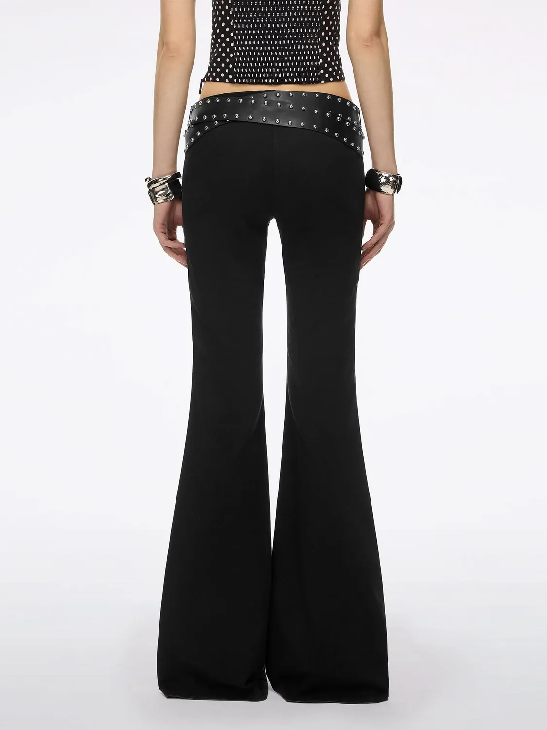 Miss Sixty Bella flare jeans sort med bælte