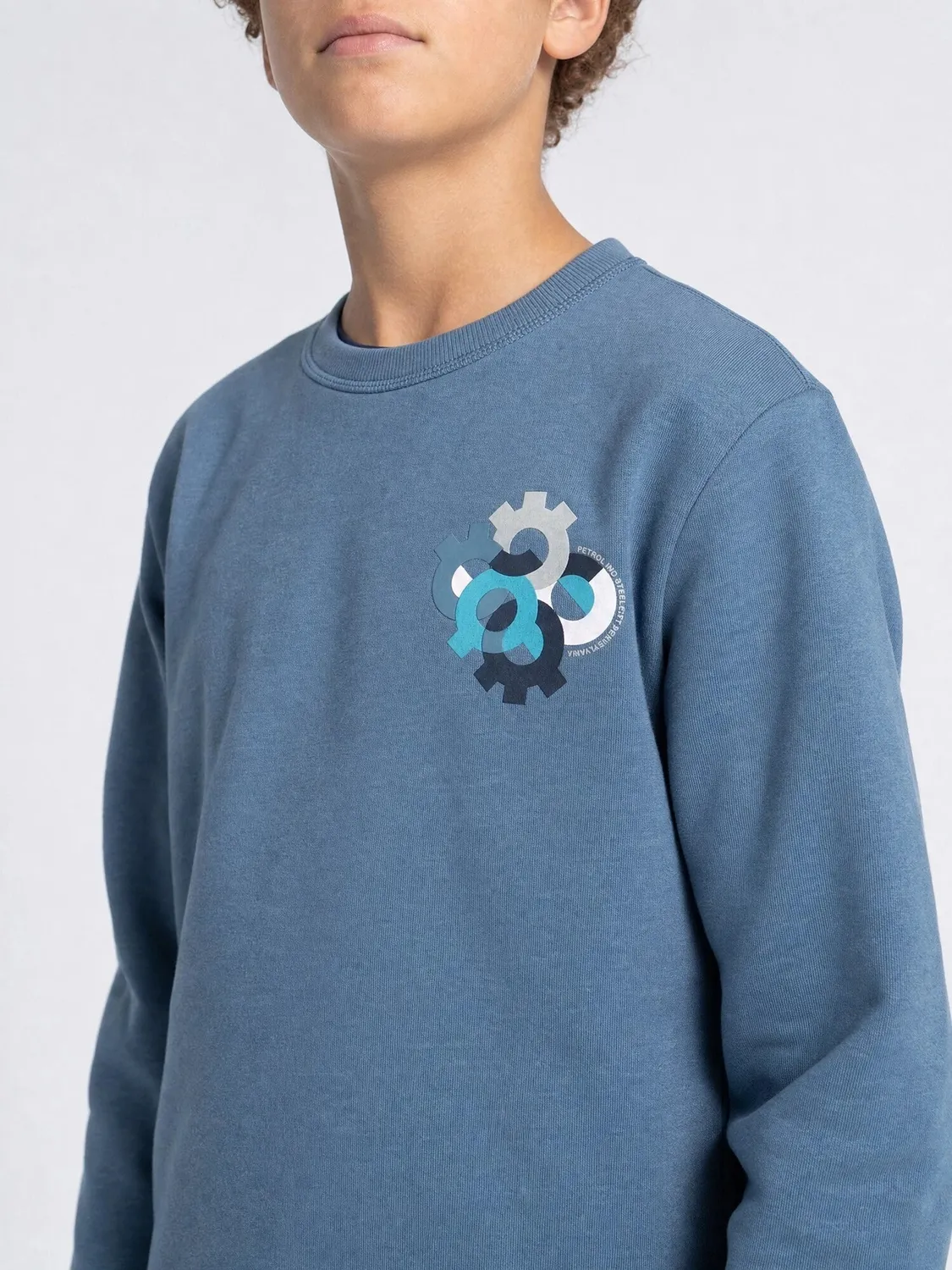 Petrol Industries Ironbrook sweater Storm Blue relaxed