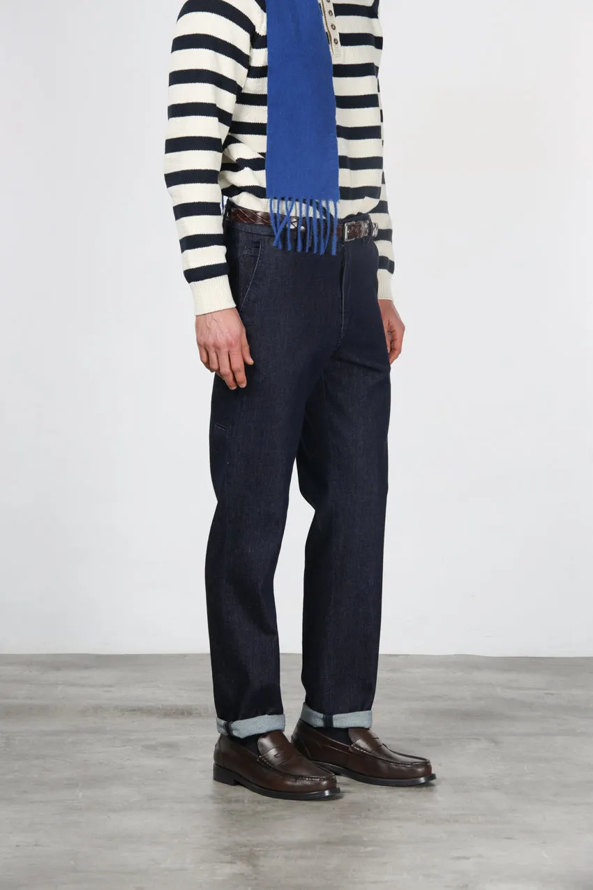 Mason's Madison chinobukser navy denim carrot fit