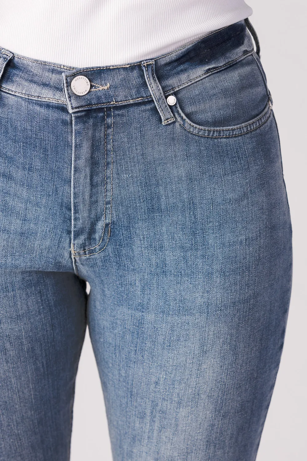 Merrytime Stella Super Slim jeans lyseblå denim