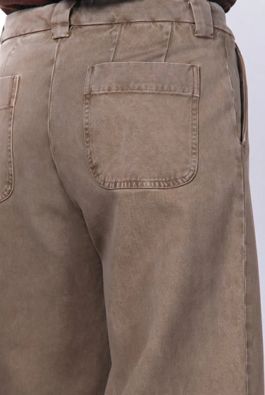 Mason's New York Studio Crop chinos mørkebeige twill