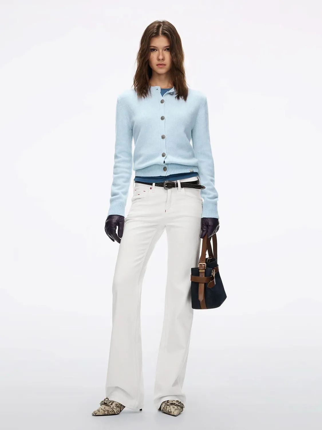 Miss Sixty Wool Knit Cardigan cardigan pastel blue merinould