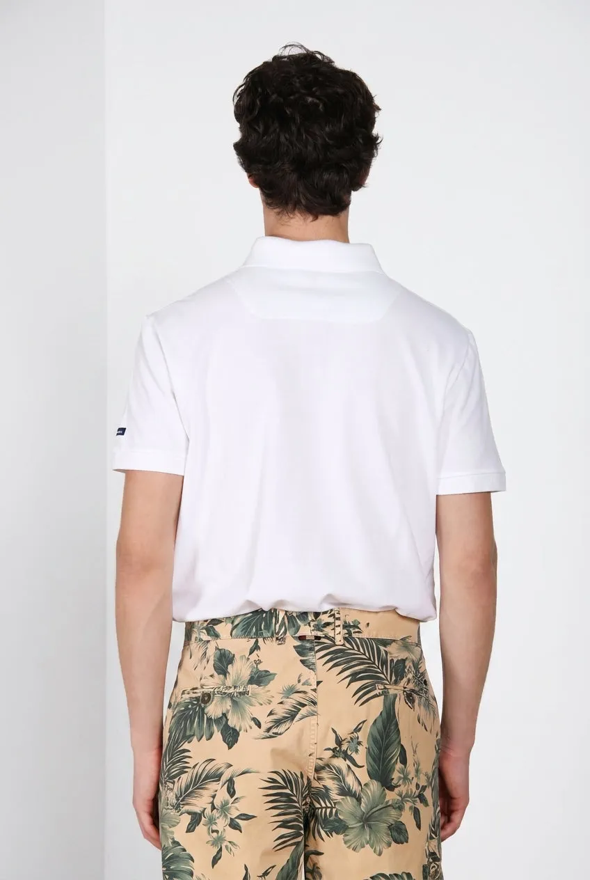 Mason's Leopardi polo hvid bomuld S-XXL