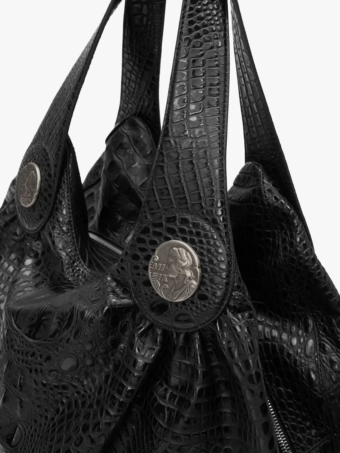 Miss Sixty Black Label Skuldertaske sort kroko